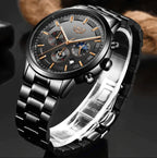Men's Watch Stainless Steel Mineral Glass 30M Water Resistant