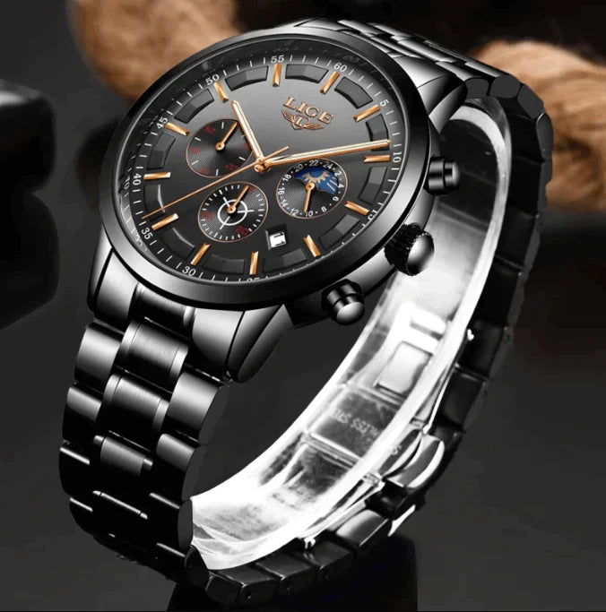 Men's Watch Stainless Steel Mineral Glass 30M Water Resistant
