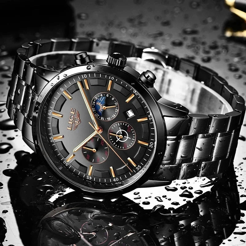 Men's Watch Stainless Steel Mineral Glass 30M Water Resistant
