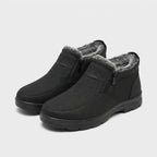 Men's Winter Boots Cowhide Leather Fur-Lined Non-Slip Sole