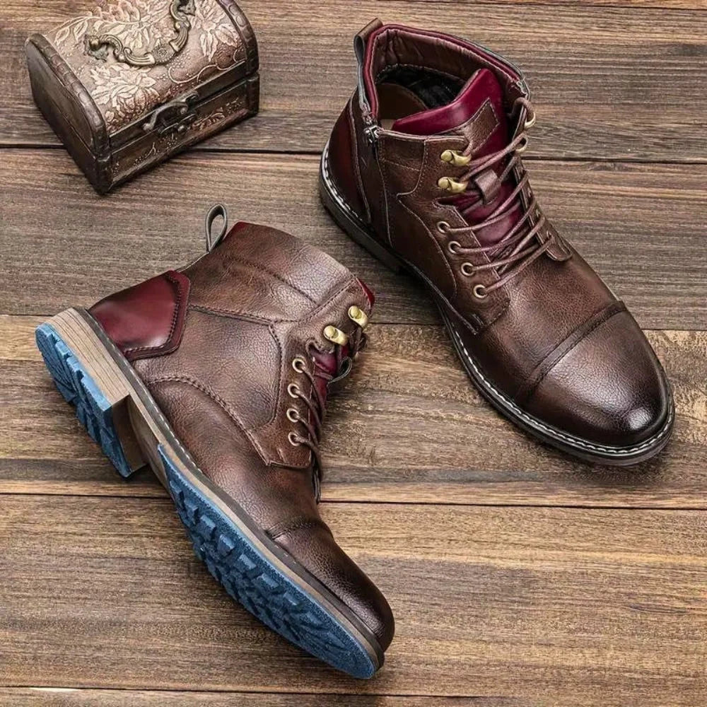 Men's Winter Boots Warm-Lined Mid-Height Slip-Resistant Sole