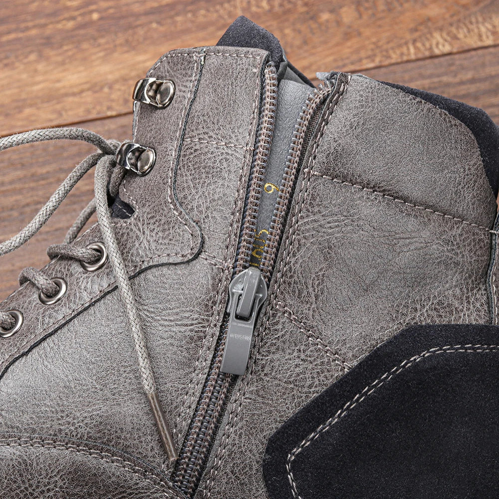 Men's Winter Boots Warm-Lined Mid-Height Slip-Resistant Sole