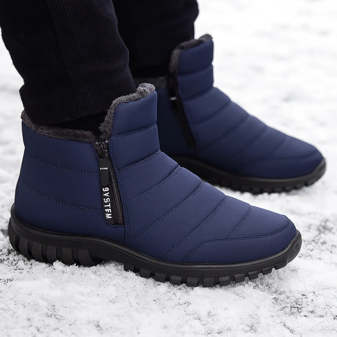 Men's Winter Boots Waterproof Anti-Slip Sole Side Zipper