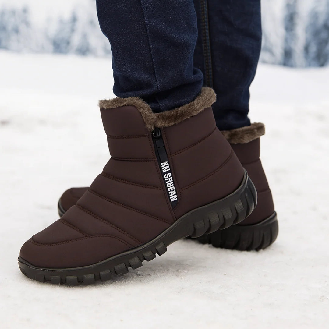 Men's Winter Boots Waterproof Anti-Slip Sole Side Zipper