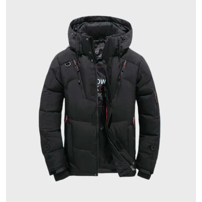 Men's Winter Jacket Quilted Insulated Hooded Windproof & Water-Resistant