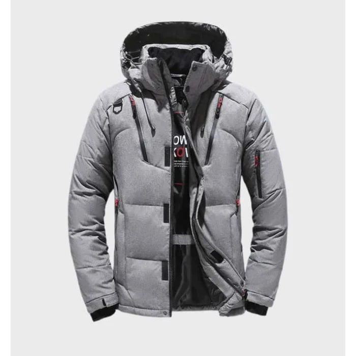 Men's Winter Jacket Quilted Insulated Hooded Windproof & Water-Resistant