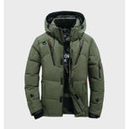 Men's Winter Jacket Quilted Insulated Hooded Windproof & Water-Resistant