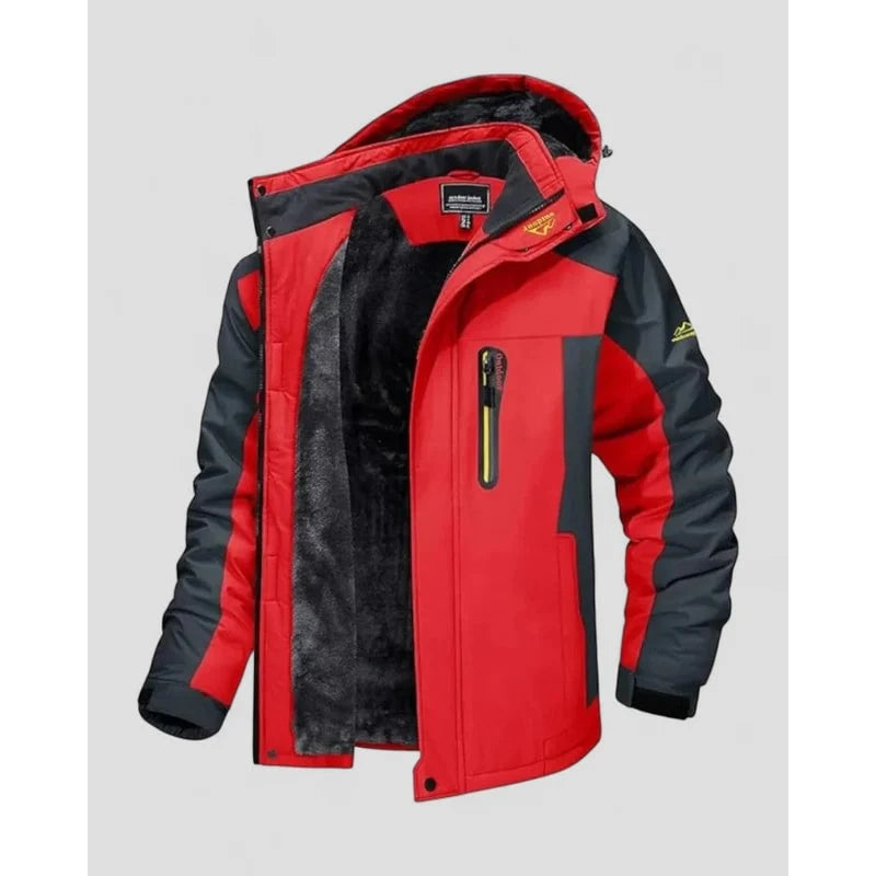 Men's Winter Jacket Water-Resistant Fleece Lined Zippered Pockets