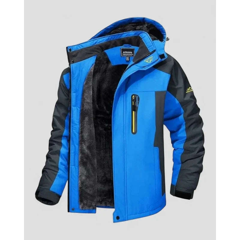 Men's Winter Jacket Water-Resistant Fleece Lined Zippered Pockets