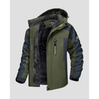 Men's Winter Jacket Water-Resistant Fleece Lined Zippered Pockets