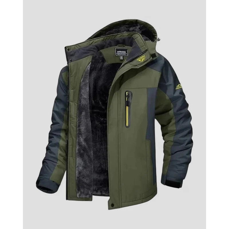Men's Winter Jacket Water-Resistant Fleece Lined Zippered Pockets