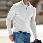Men's Zip Sweater Cashmere Lightweight Regular Fit