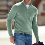 Men's Zip Sweater Cashmere Lightweight Regular Fit