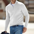 Men's Zip Sweater Cashmere Lightweight Regular Fit