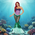 Mermaid Costume Strapless Sequin Sweetheart Lace-Up Back