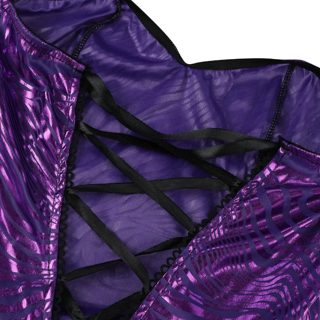 Mermaid Costume Strapless Sequin Sweetheart Lace-Up Back