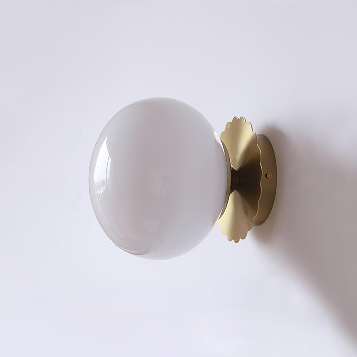 Metal Frame & Pink Glass Wall Sconce