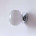 Metal Frame & Pink Glass Wall Sconce