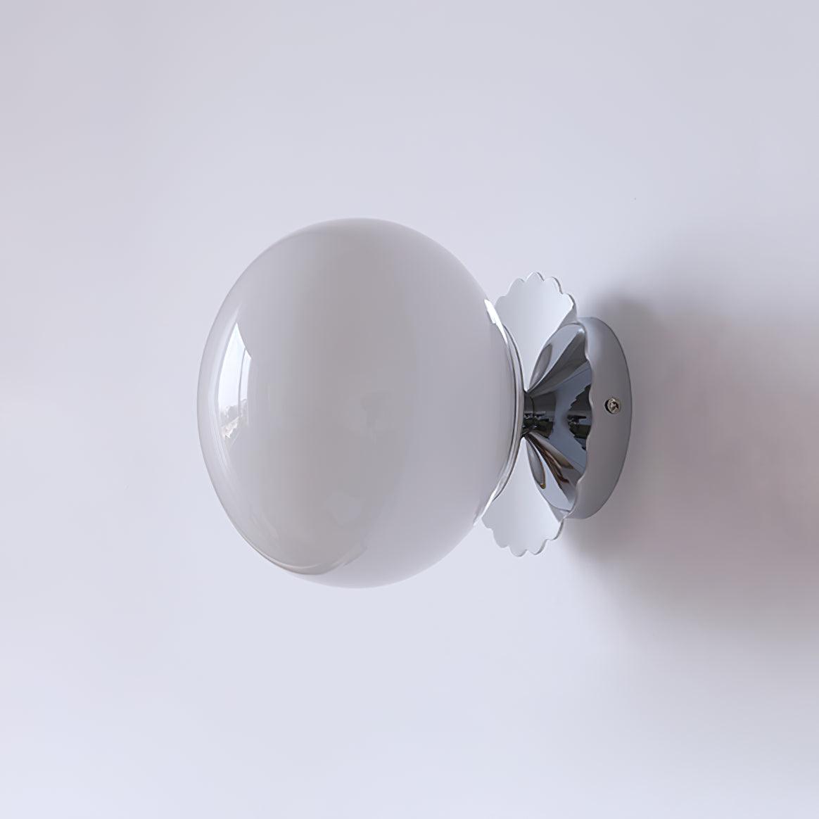 Metal Frame & Pink Glass Wall Sconce