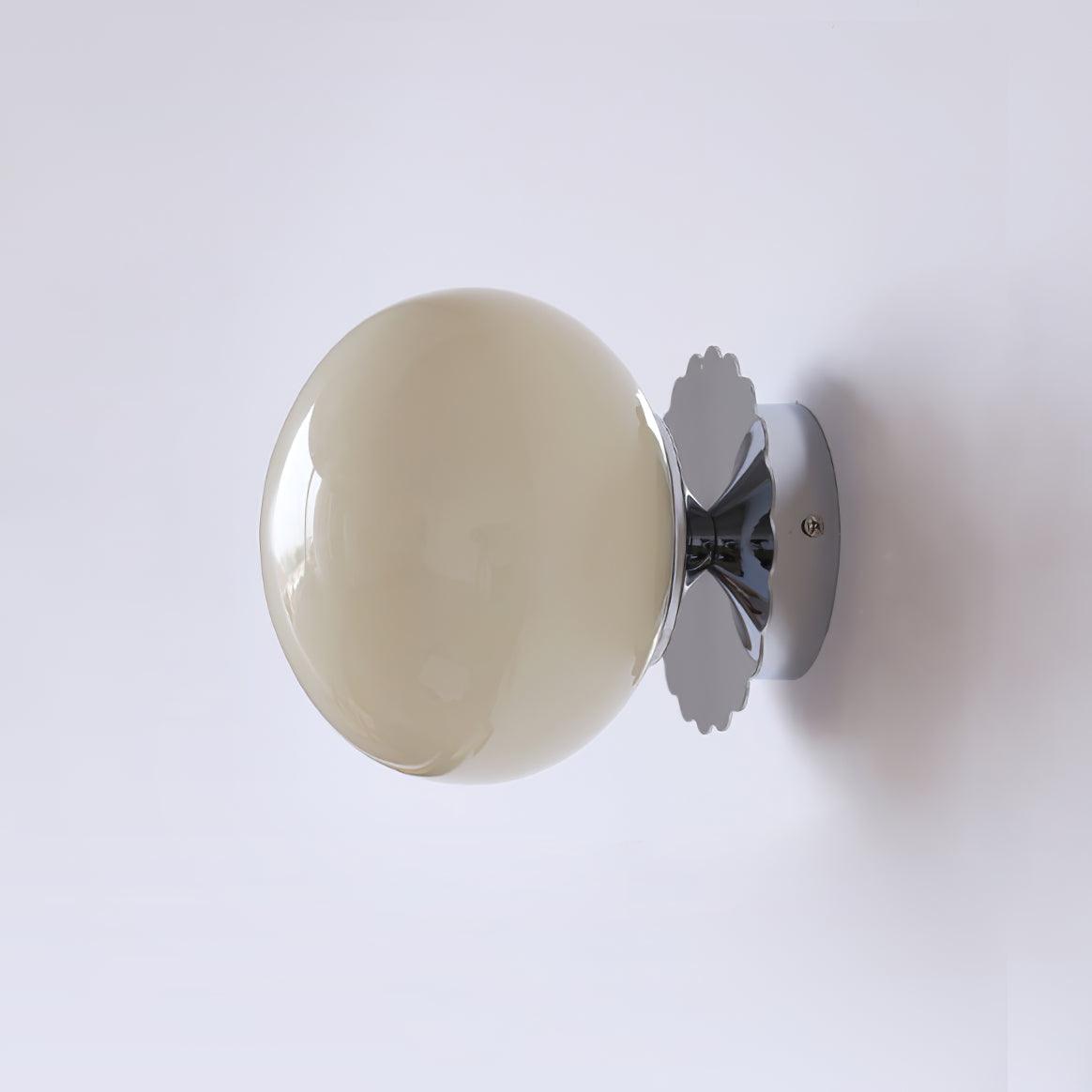 Metal Frame & Pink Glass Wall Sconce