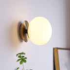 Metal Frame & Pink Glass Wall Sconce