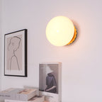 Metal Frame & Pink Glass Wall Sconce
