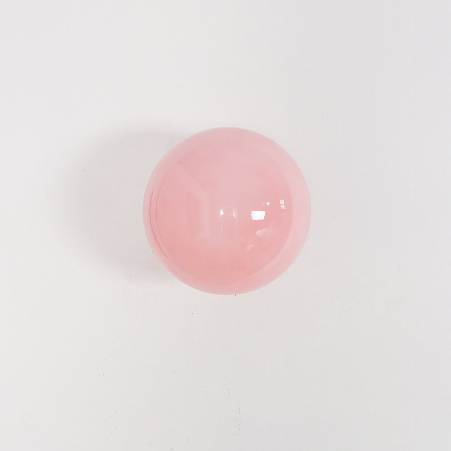 Metal Frame & Pink Glass Wall Sconce