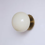Metal Frame & Pink Glass Wall Sconce