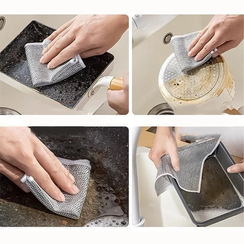 Metal Mesh Scrubber Scratch-Free & Quick-Drying