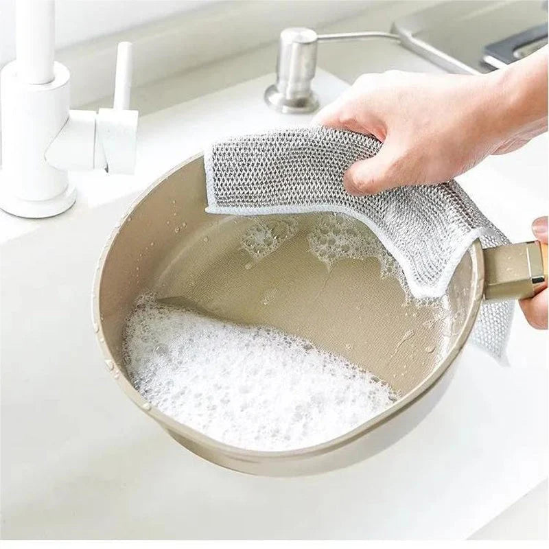 Metal Mesh Scrubber Scratch-Free & Quick-Drying