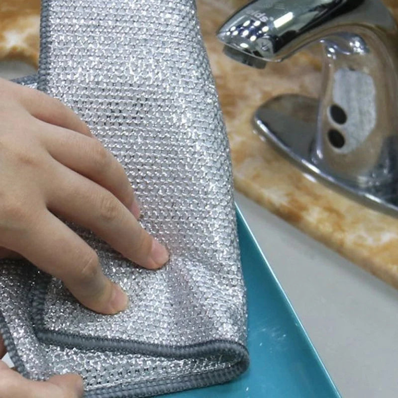 Metal Mesh Scrubber Scratch-Free & Quick-Drying