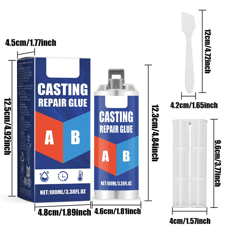 Metal Repair Adhesive Two-Part Epoxy Heat Resistant Waterproof