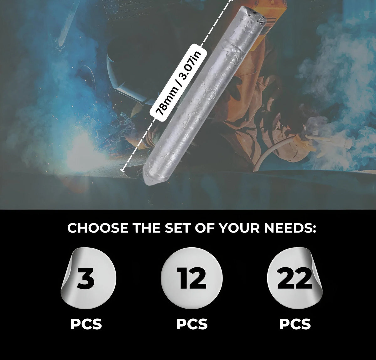 Metal Repair Rods Low-Heat Aluminum & Steel