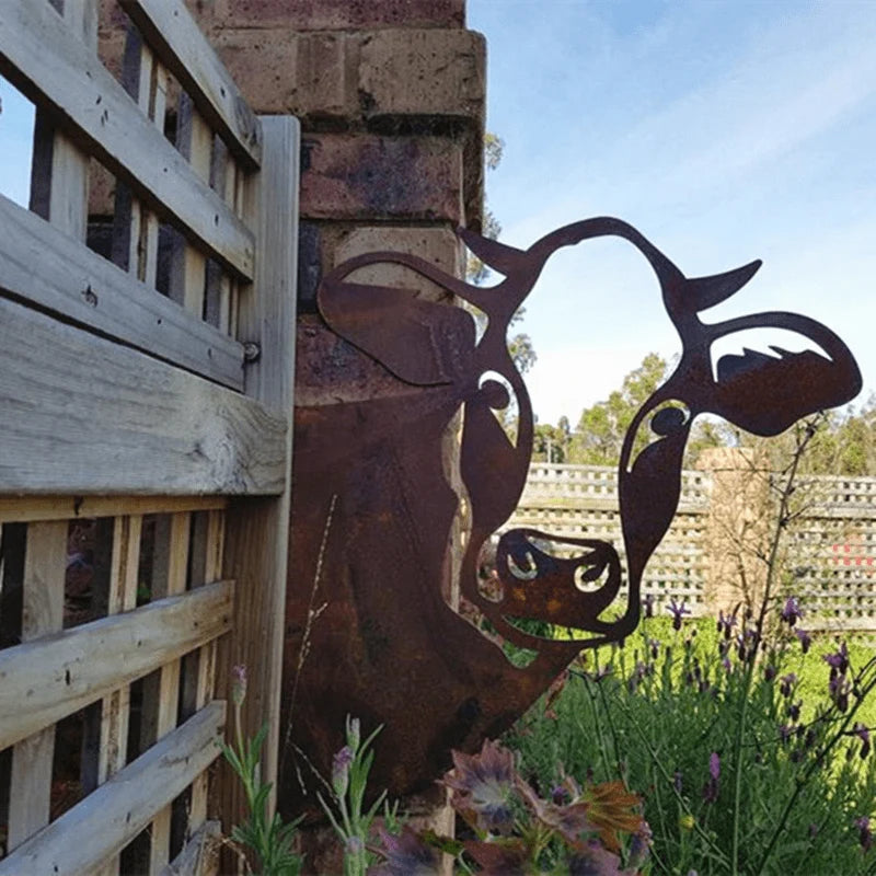 Metal Wall Art Farm Animal Handmade Rust Resistant