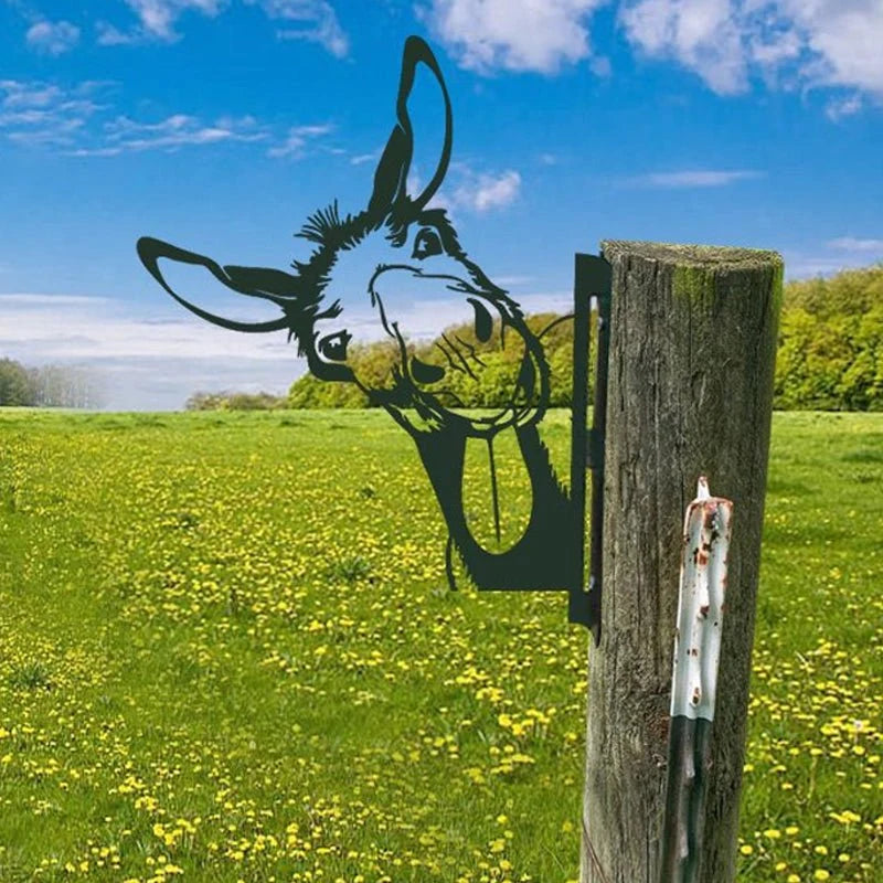 Metal Wall Art Farm Animal Handmade Rust Resistant