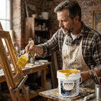 Metallic Paint Gold & Silver Water-Based Brush Included