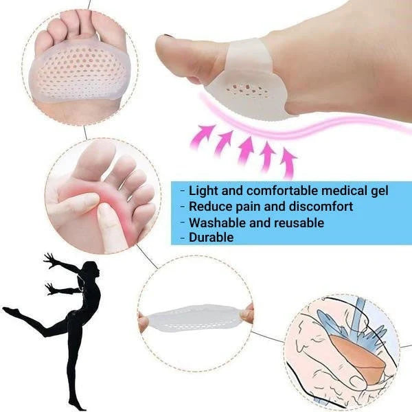 Metatarsal Gel Pads Ventilated Adhesive Fabric Backing