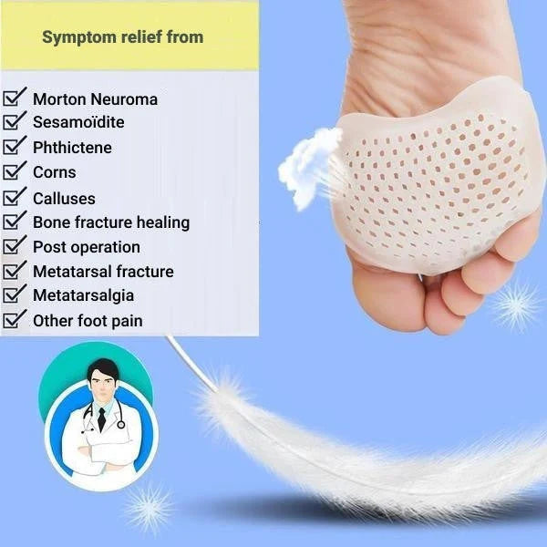 Metatarsal Gel Pads Ventilated Adhesive Fabric Backing