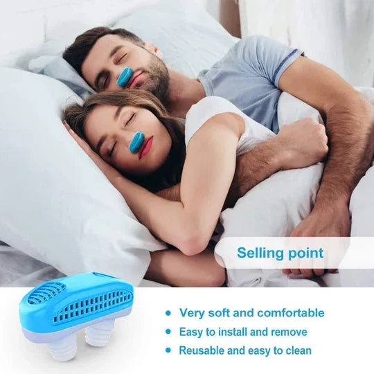 Micro-CPAP Device Compact Noise-Cancelling Comfortable Nasal Seal