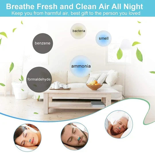 Micro-CPAP Device Compact Noise-Cancelling Comfortable Nasal Seal