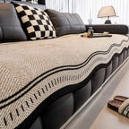 Microfiber Anti-Slip Contoured Edge Sofa Cover (Machine Washable)