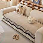 Microfiber Anti-Slip Contoured Edge Sofa Cover (Machine Washable)