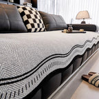 Microfiber Anti-Slip Contoured Edge Sofa Cover (Machine Washable)