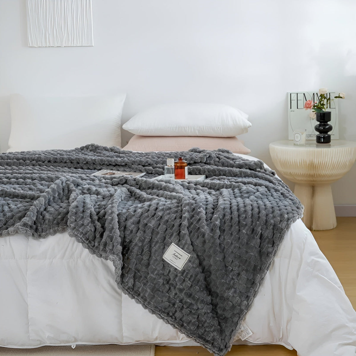 Microfiber Blanket Plush Thermal Insulating Machine Washable