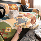 Microfiber Blend Anti-Slip Scratch-Resistant Sofa Cover (Machine Washable)