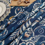 Microfiber Boho Floral Tablecloth (Tassel Trim)