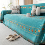 Microfiber Chenille Non-Slip Boho Tassel Sofa Cover (Universal Fit)