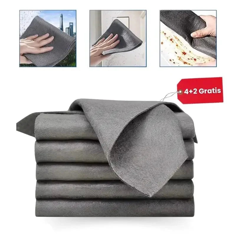 Microfiber Cleaning Cloths Streak-Free & Lint-Free Set of 6