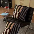 Microfiber Concealed Zipper Striped Cushion Cover (18x18 in)