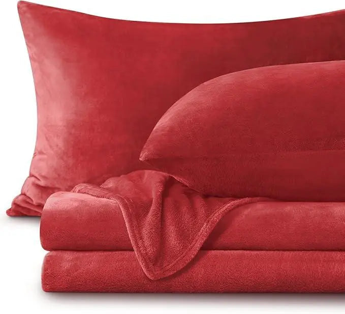 Microfiber Flannel Bedding Set Deep Pocket Set of 3